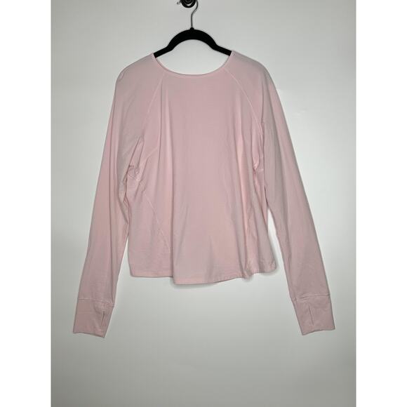 Lululemon Shirt Womens 8 Pink Running Stretch Thumbholes Athletic Workout - Picture 1 of 12